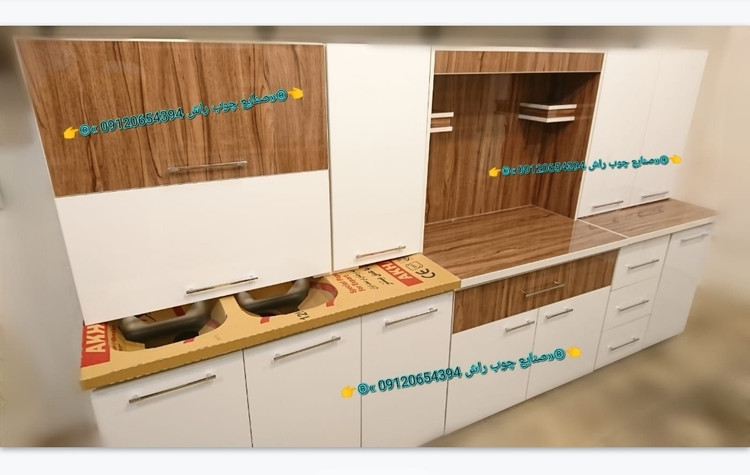 کابینت آشپزخانه هایگلس آماده سه متری حاضری 3 زمینی 3دیواری 09120654394 کابینت مهدوی (صنایع چوبی راش )