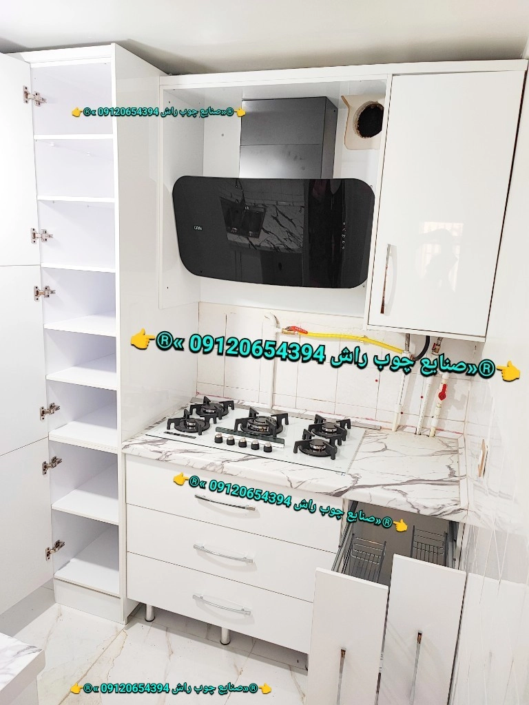 کابینت هایگلس اکلیلی پاکچوب سفارشی 09120654394 کابینت مهدوی (صنایع چوبی راش rash1818.ir)